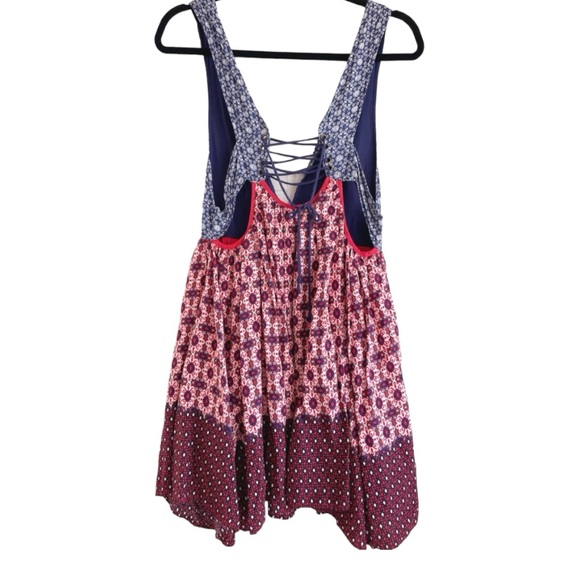 Lulus La Vie En Roses Navy Blue Red Floral Print Dress Sundress Small - Picture 6 of 13